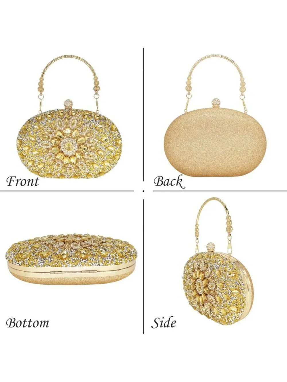 Sparkly Rhinestone Clutch Purse for Women | Evening Bag, Glam Handbag